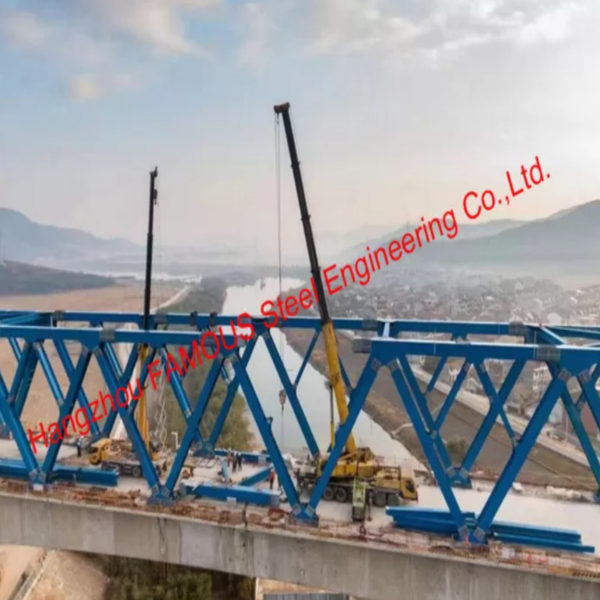 Изогнутая струнная стальная ферменная конструкция с усиленной непрерывной балочной конструкцией высокоскоростной железнодорожный мост插图3