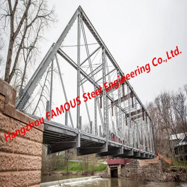 Временная cтальная мостовая железнодорожная конструкция из подвесного троса插图2