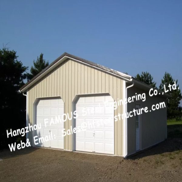 Изготовленные на заказ предварительно спроектированные стальные здания индивидуального размера для гаража для автомобилей插图3